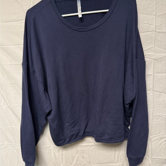 Fabletics Tops - Fabletics Blue Boxy Long Sleeve Sweatshirt